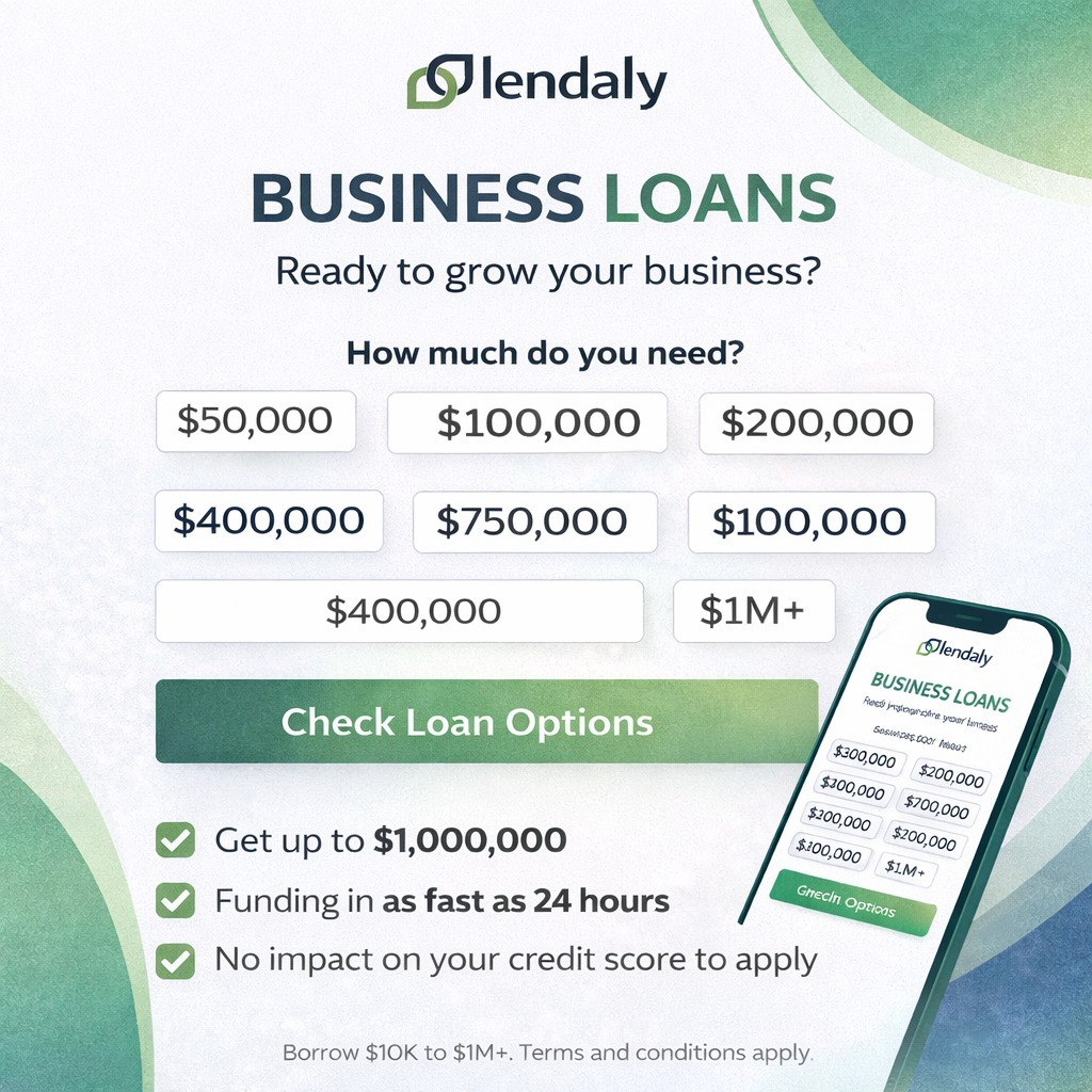 Lendaly Facebook ad: Business Loans Made Simple