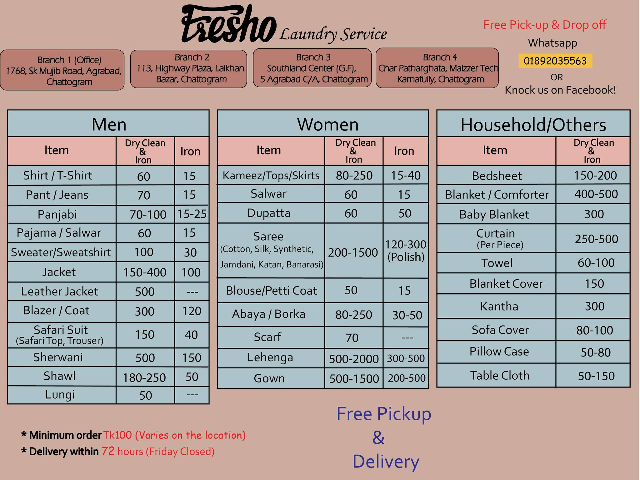 Fresho - Laundry Service Facebook ad: Laundry Service at your doorstep with Free Pick-up…