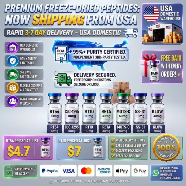 Peptide Direct USA Facebook ad: 3-7 Day Delivery · COA Available · Bulk Pricing