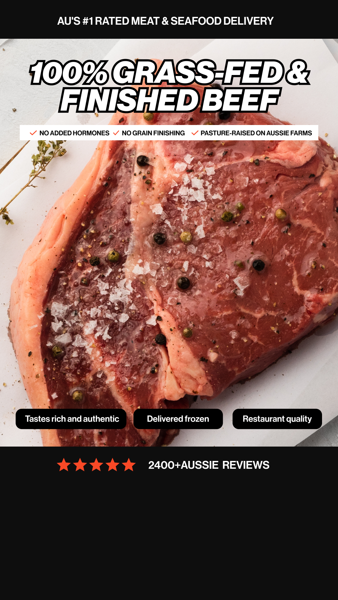 ButcherCrowd Facebook ad: 100% Grass-Fed & Finished Beef