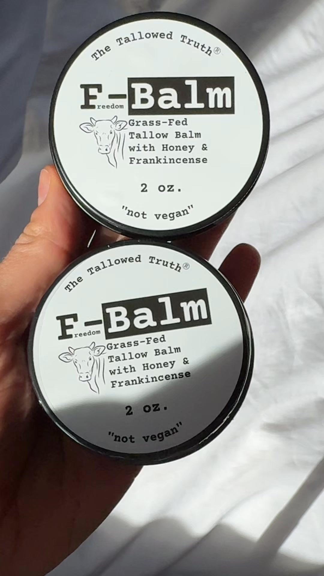 The Tallowed Truth Facebook ad: Shop F-Balm Now