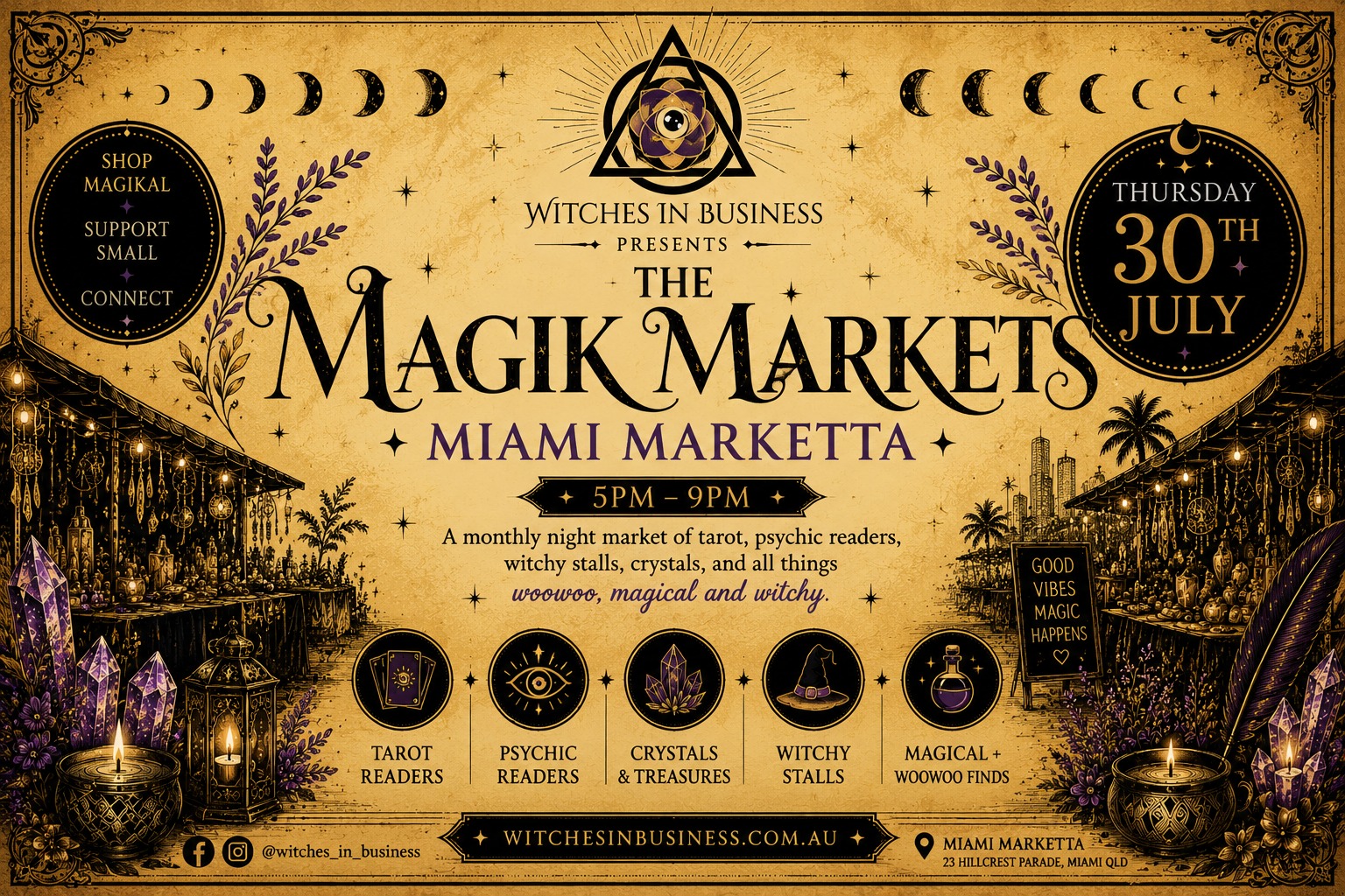 Witches In Business Facebook ad: Witches In Business Presents: The Magik Markets
