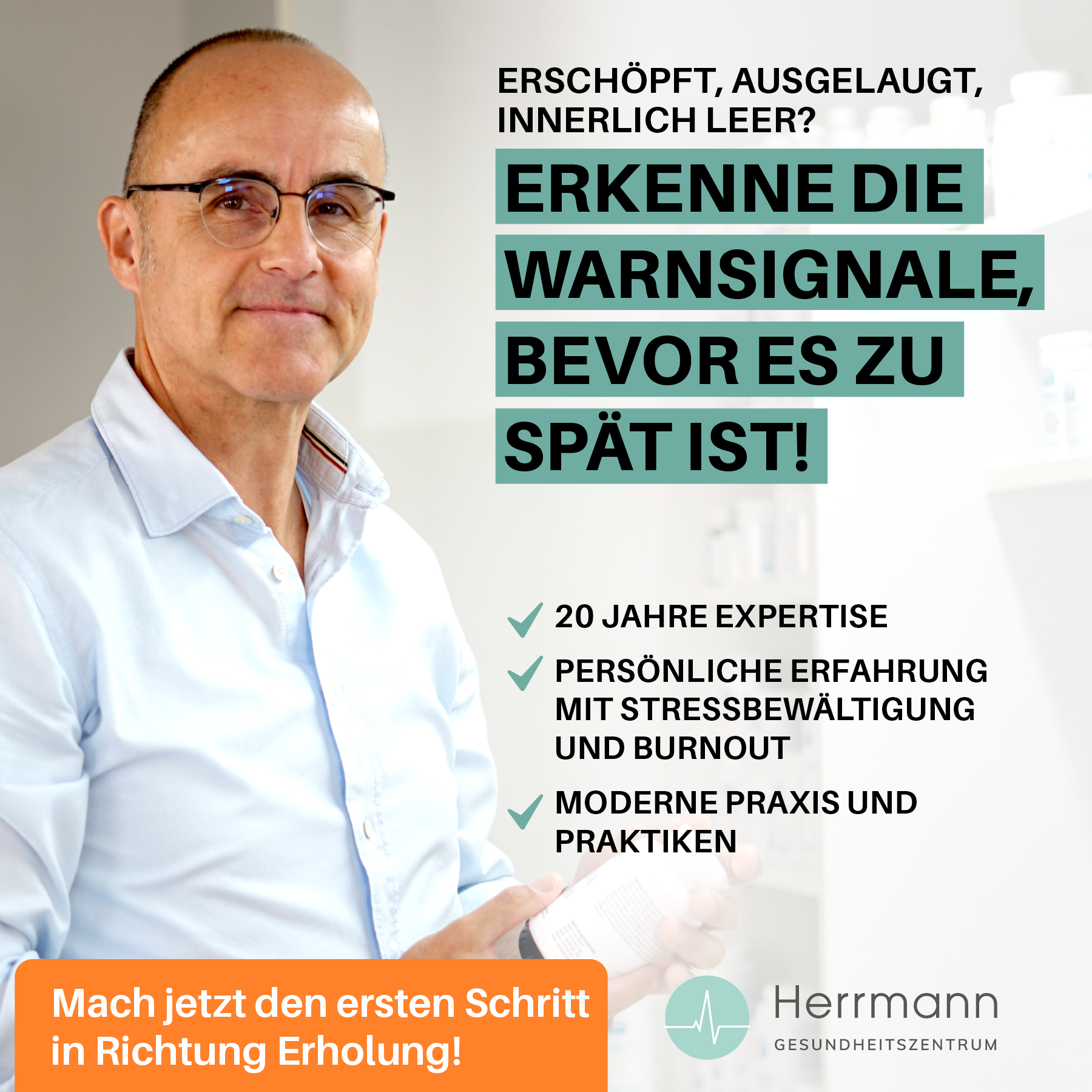 Herrmann Gesundheitszentrum Facebook ad: Ich verstehe, wie du dich fühlst, und wie man herauskommt