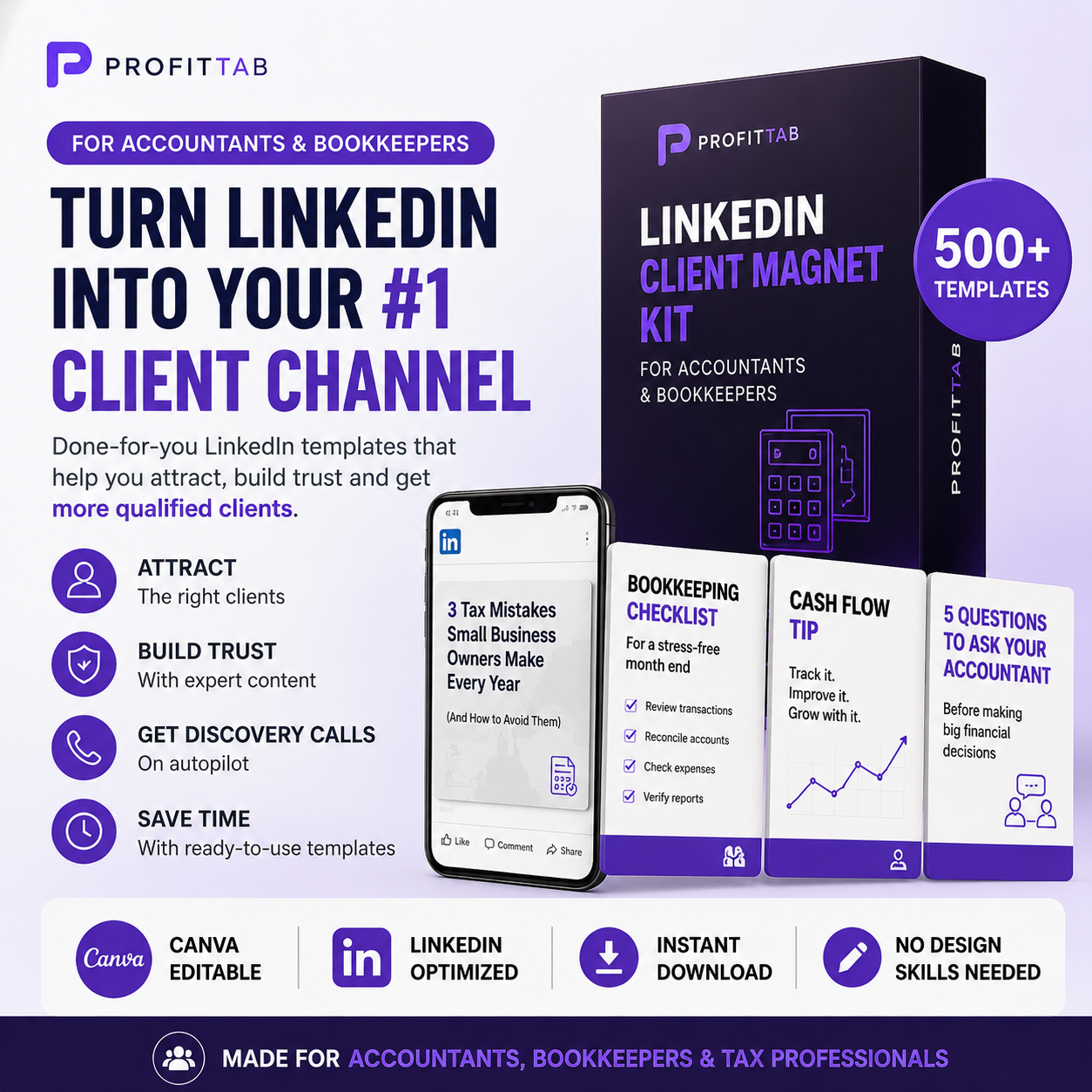 Profittab Facebook ad: Start Posting Like A Trusted Accountant