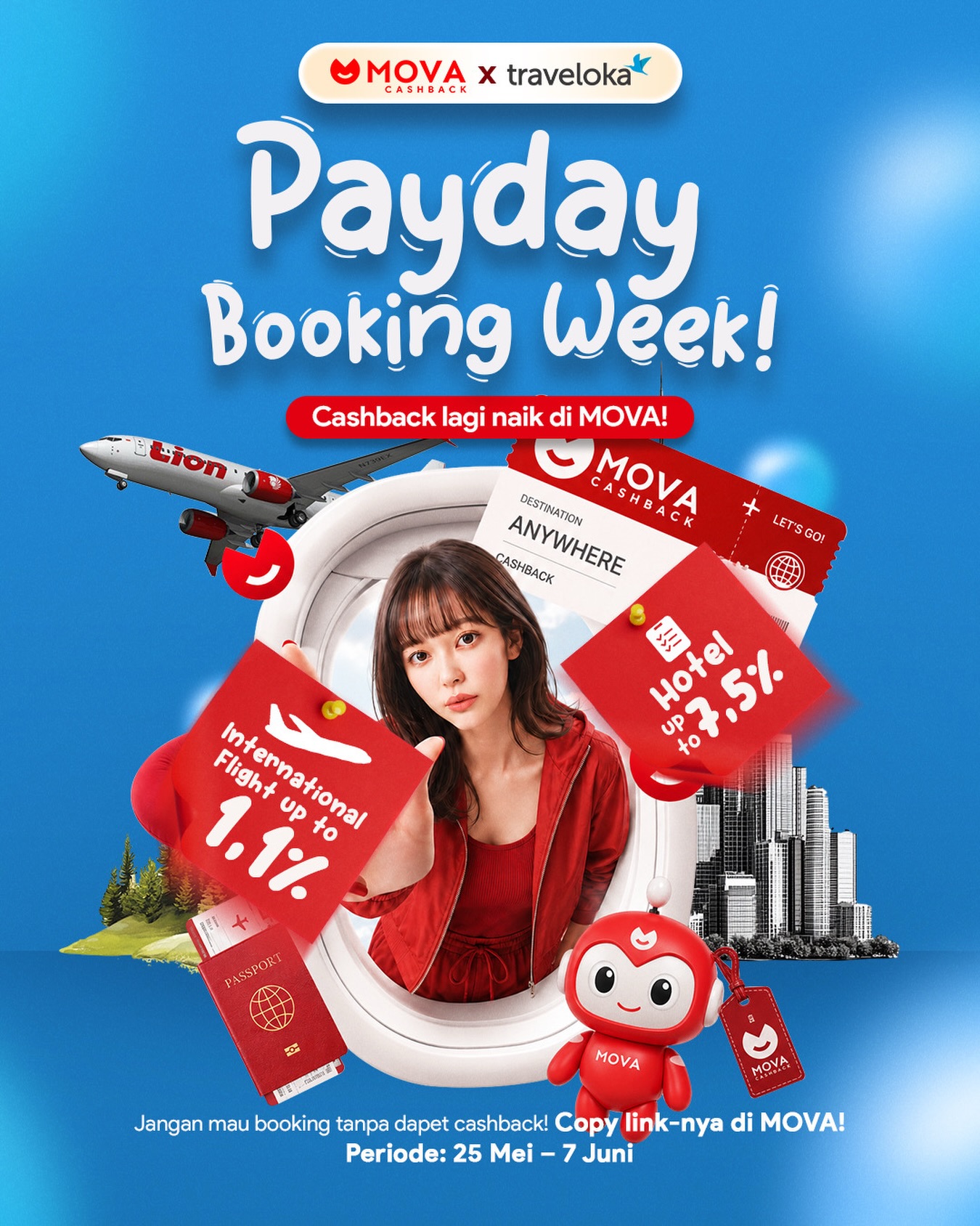 MovaIndonesia Facebook ad: Lagi planning liburan atau flight ke luar negeri?