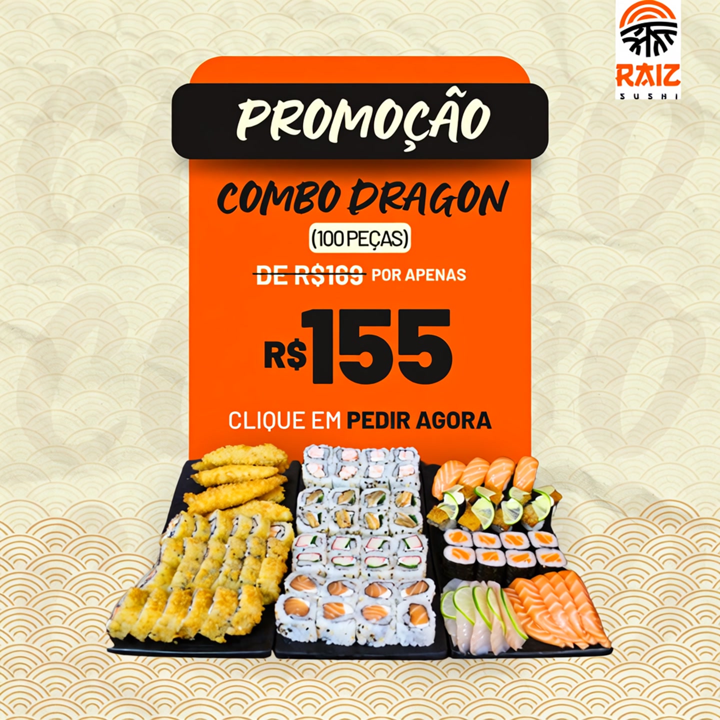 raizsushi Facebook ad from Oct 15, 2025