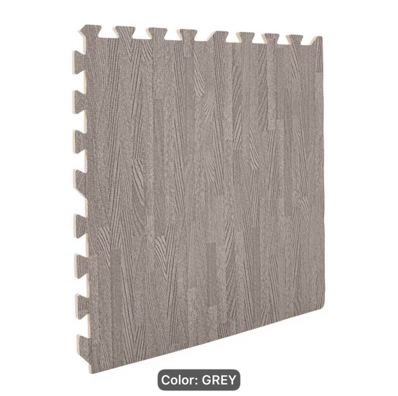 Derek McCabe Facebook ad: 50 PCS Wood Grain Interlocking Foam Floor Tiles Perfect…