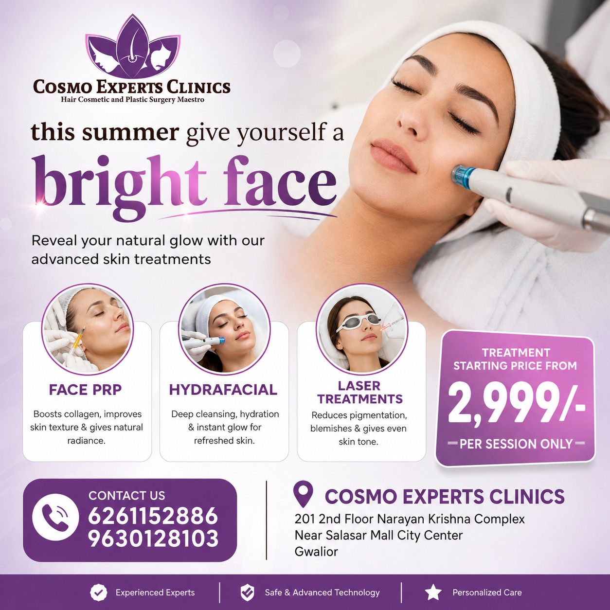 Cosmo Experts Clinics Gwalior Facebook ad