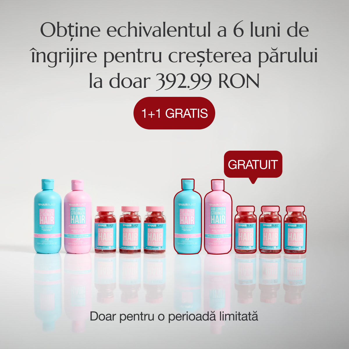 Hairburst Romania Facebook ad