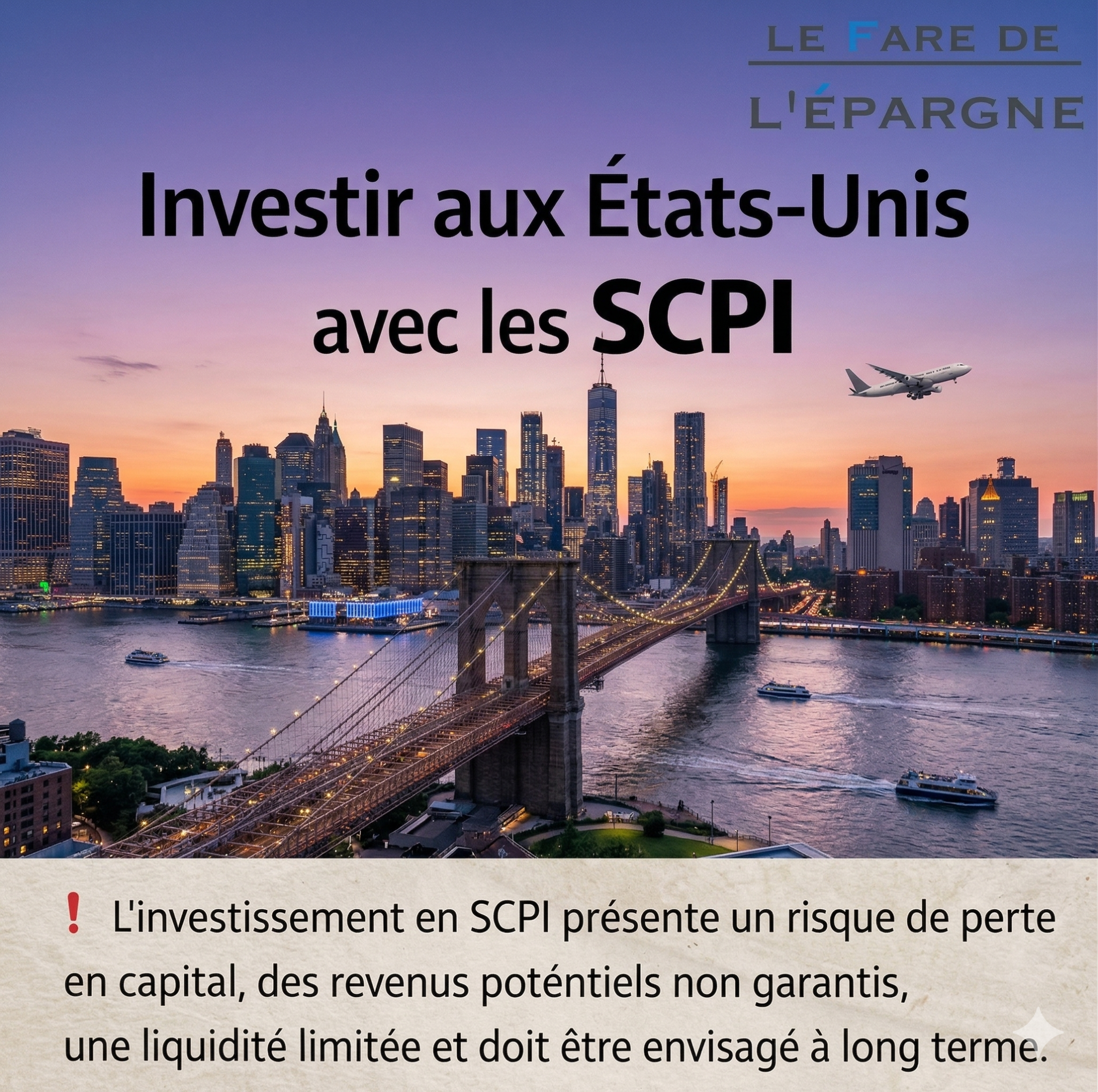 Le Fare de l'Epargne Facebook ad: Investir aux USA? C'est possible!