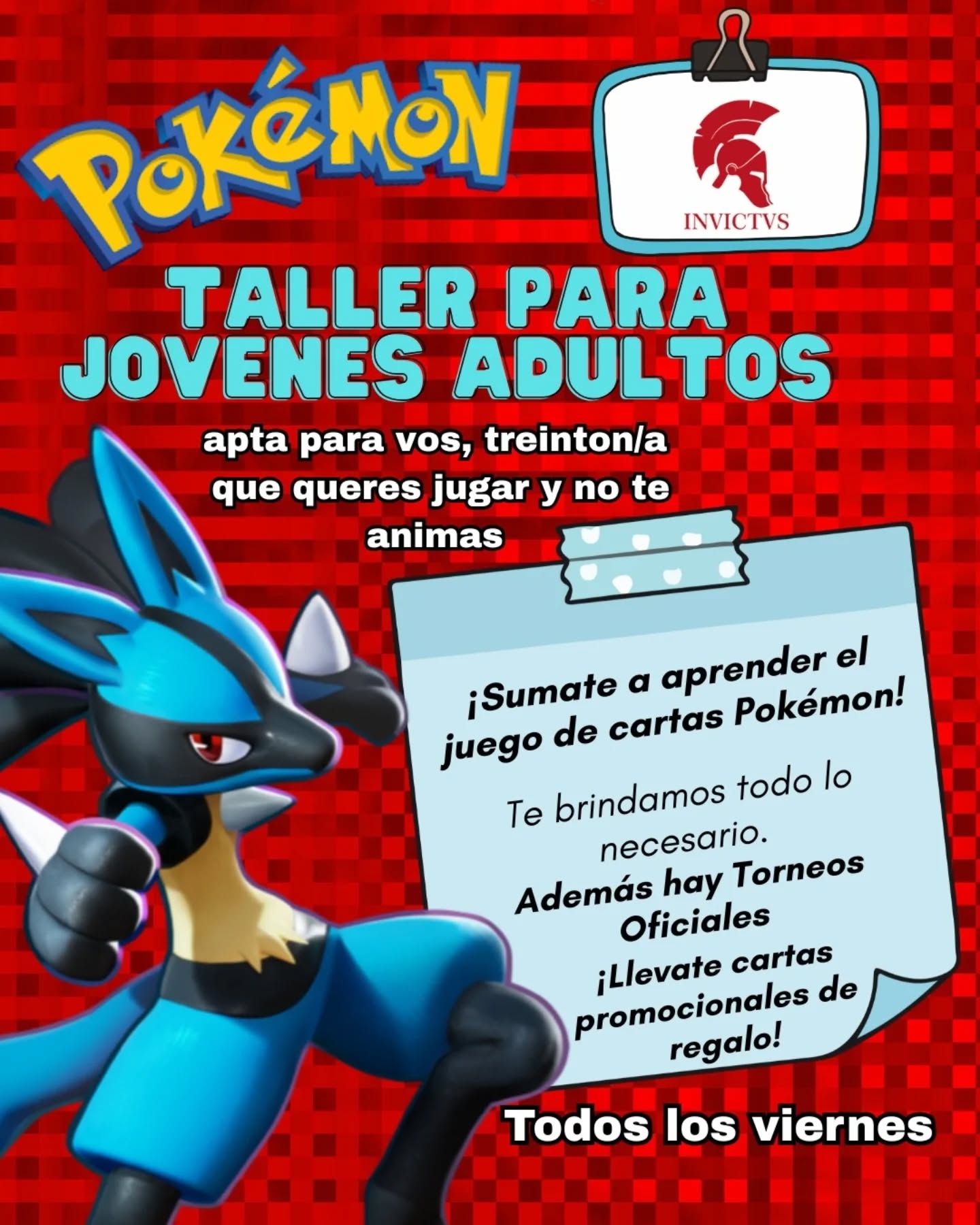 Invictvs Cafe, Comics y Juegos Facebook ad: Veni a APRENDER a jugar Pokemon TCG GRATIS…