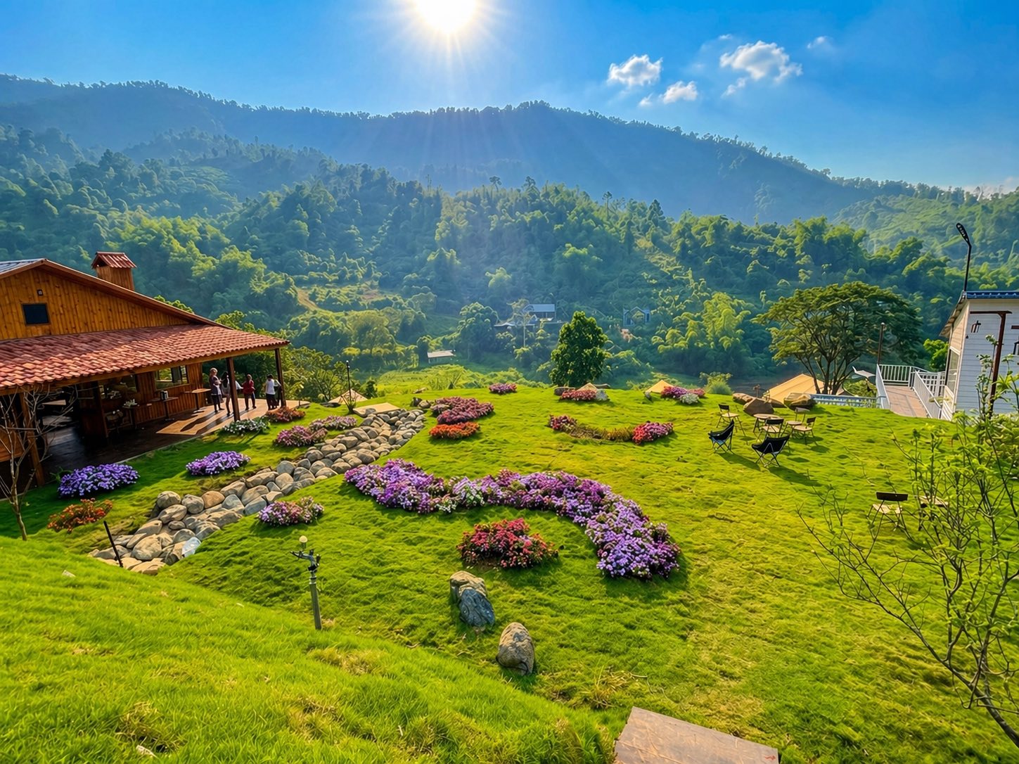 Tiệm cà phê Homely land Facebook ad: Một tiệm cà phê có ngôi nhà gỗ…