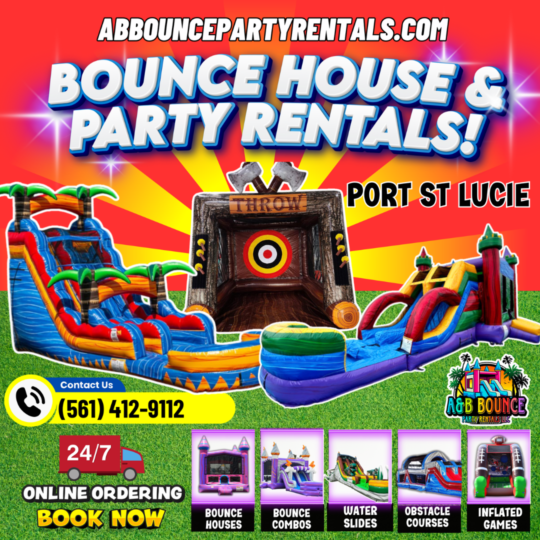 A&B Bounce Party Rentals, LLC Facebook ad: Experience 5-Star Fun at Your Next Large Event!