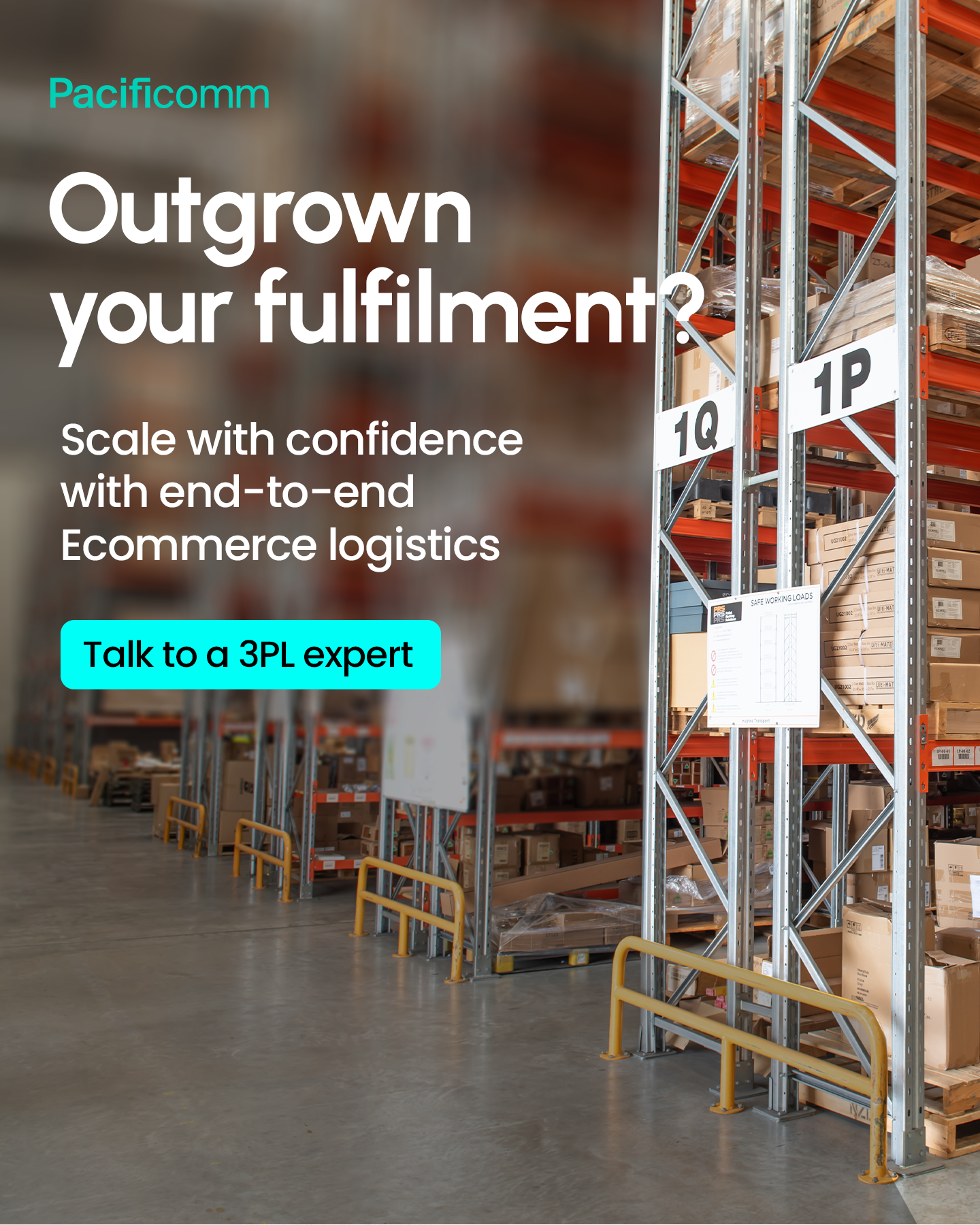 Pacificomm Logistics New Zealand Facebook ad from Aug 11, 2026