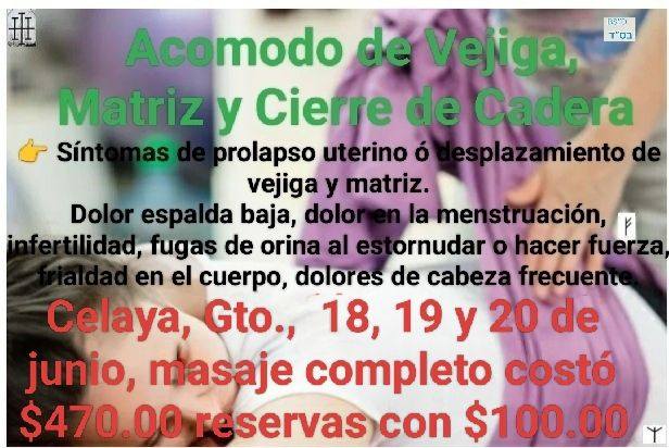 Detalles femeninos Facebook ad: Masaje de Acomodo de Matriz, vejiga y cierre…