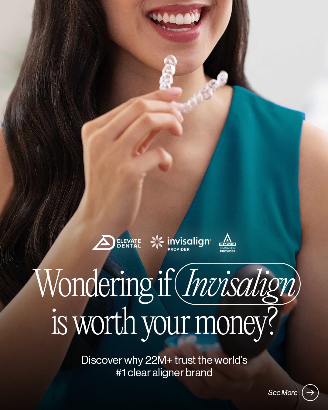 Elevate Dental PH Facebook ad: Straighten your smile with the world’s clear aligner!