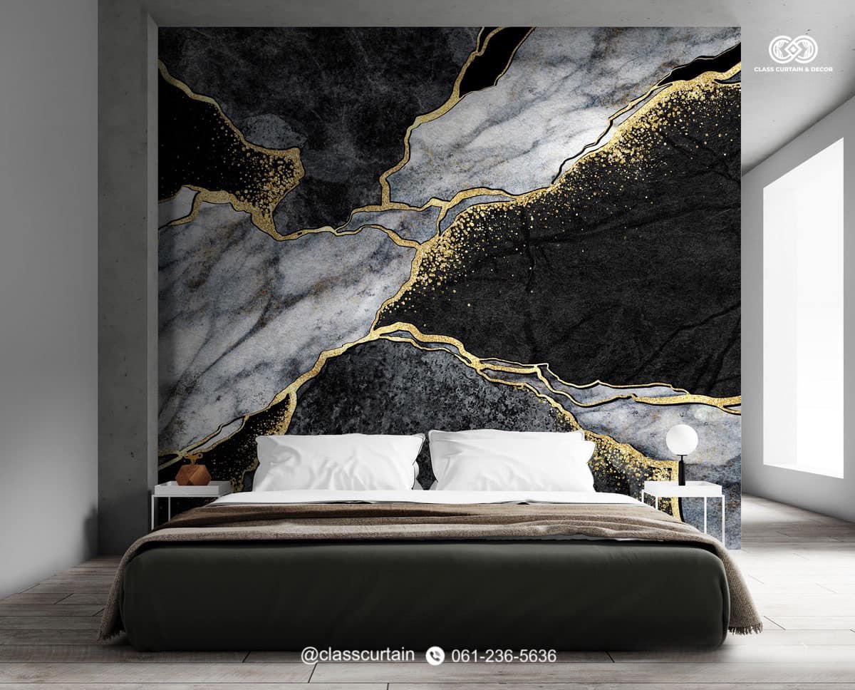 CLASS Curtain & Decor ผ้าม่าน มู่ลี่ วอลเปเปอร์ Facebook ad: แต่งผนังด้วยวอลล์เปเปอร์ลายหินอ่อน…
