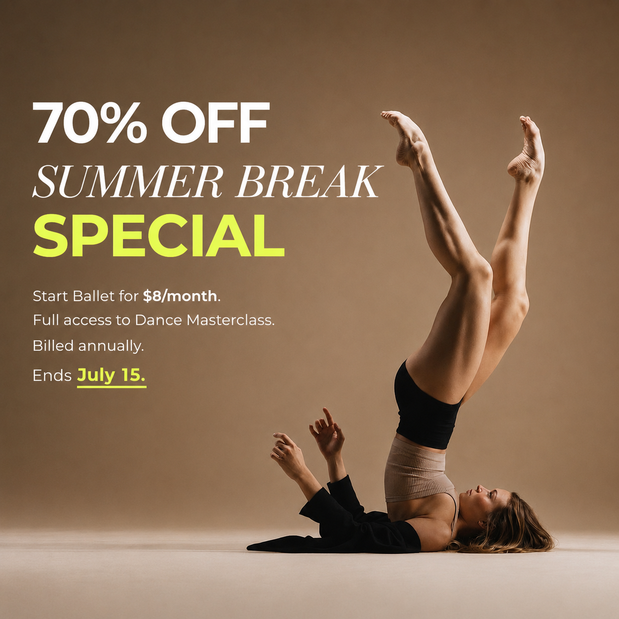 Dance Masterclass Facebook ad