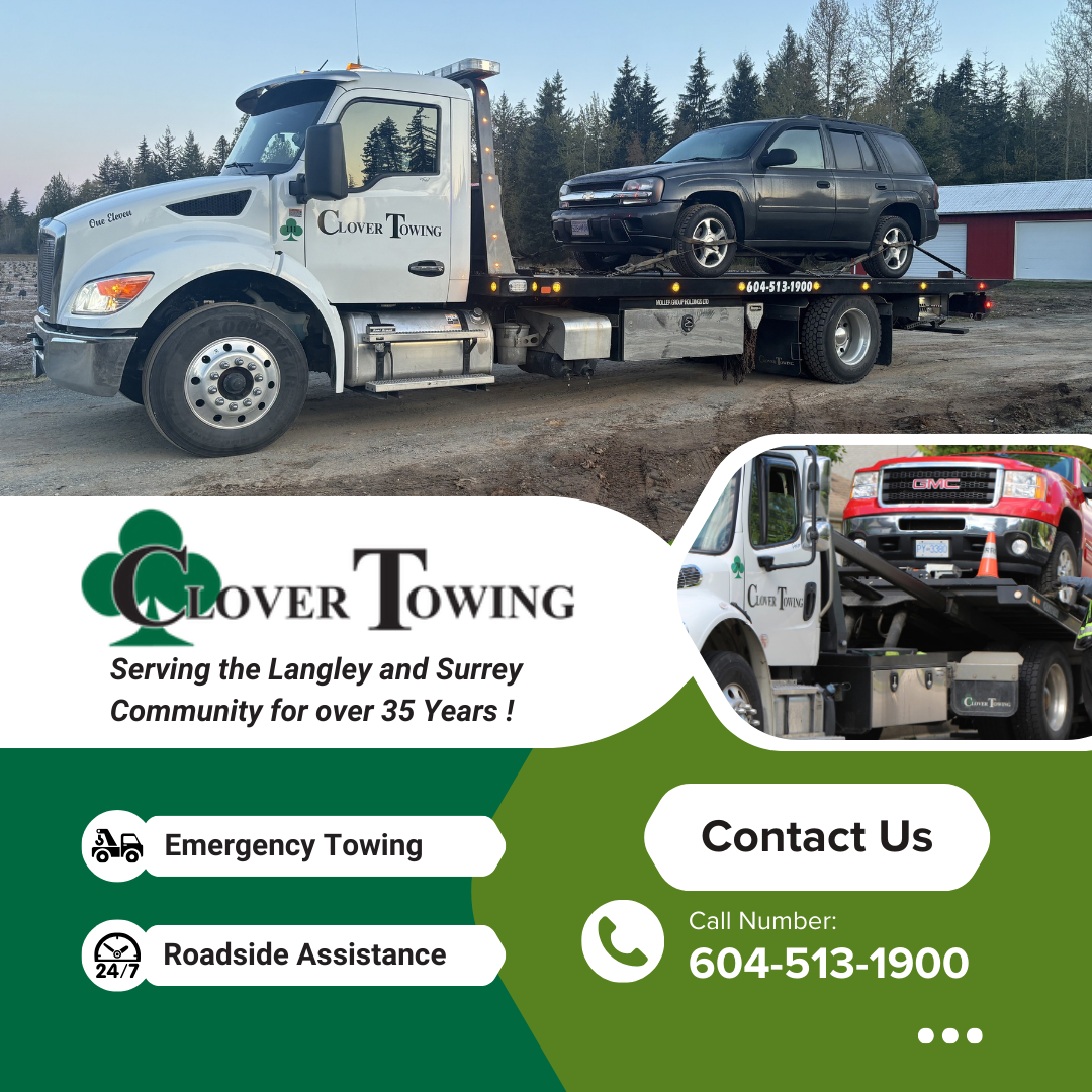 Clover Towing Facebook ad from Sep 2, 2025