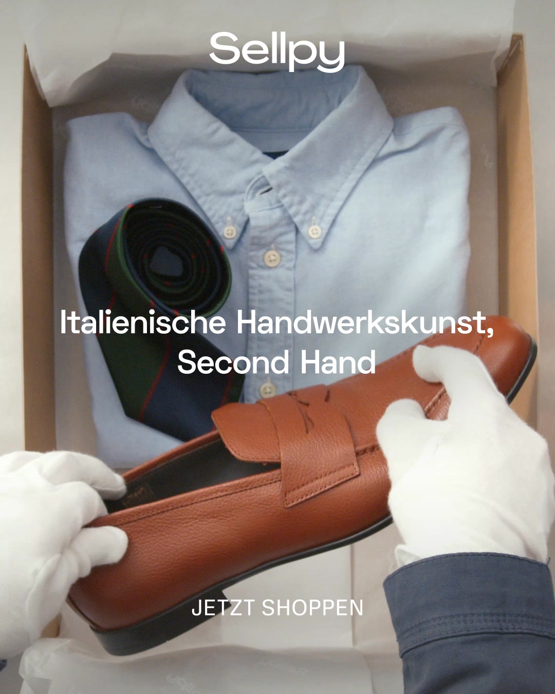 Sellpy Facebook ad: Shoppe edlen Kaschmir.