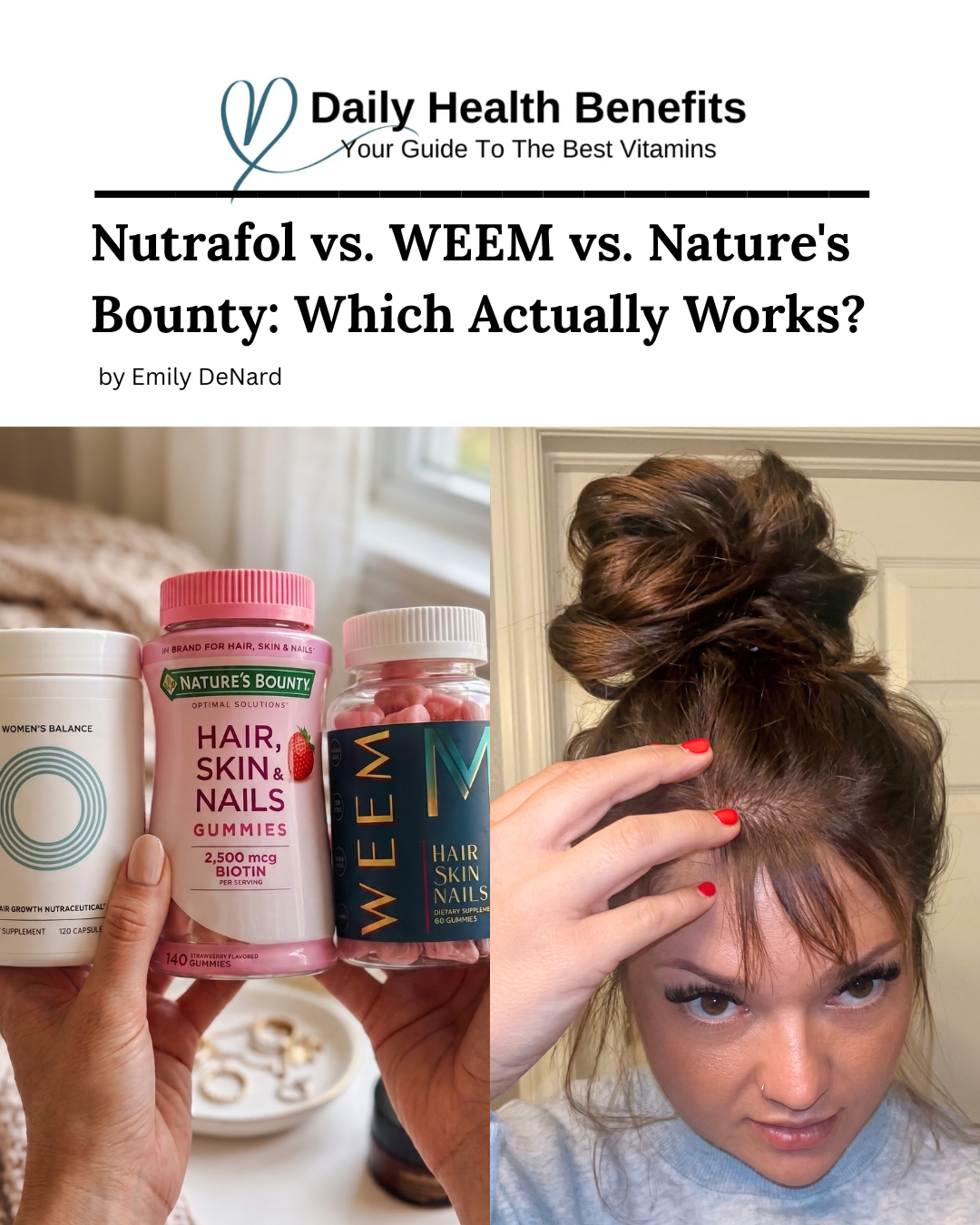 Certified Trichologist & Scalp Specialist Emily DeNard, Emunah Beauty Facebook ad