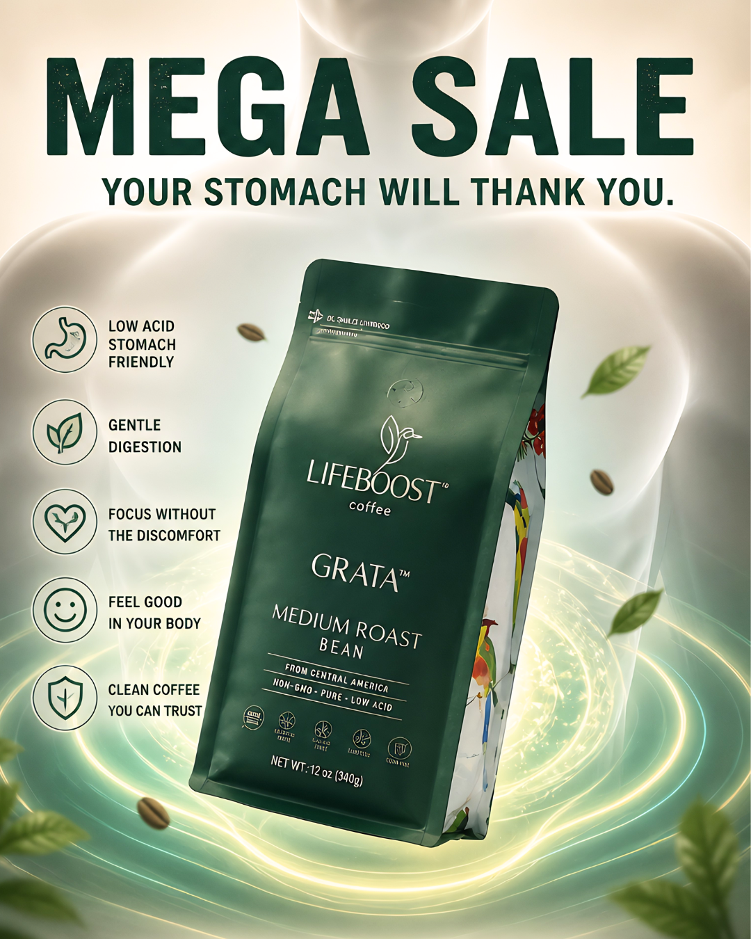 Lifeboost Coffee Facebook ad