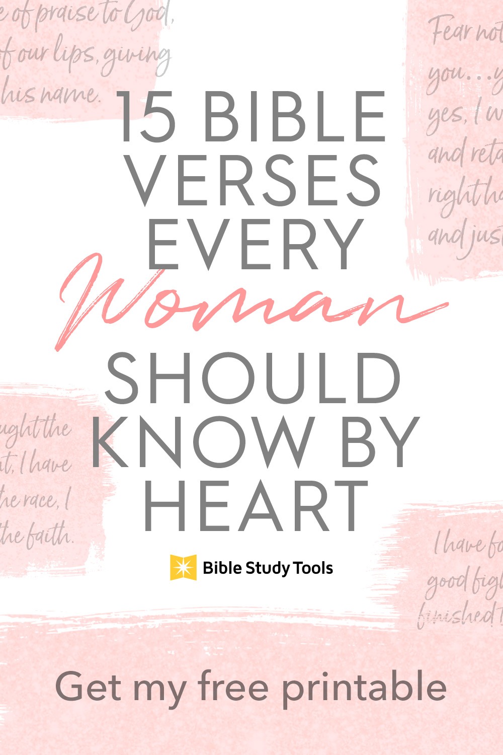 BibleStudyTools.com Facebook ad: Top 15 Verses for Women - Free Printable to Memorize