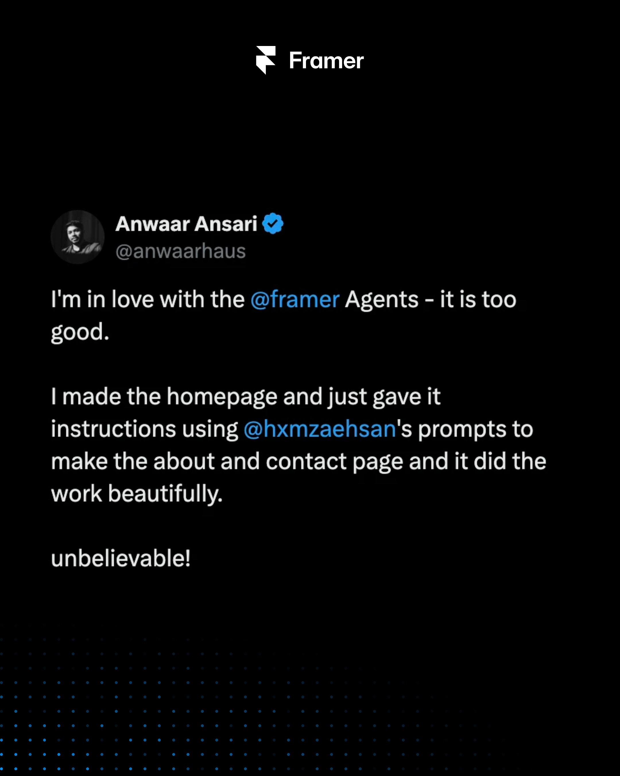 Framer Facebook ad