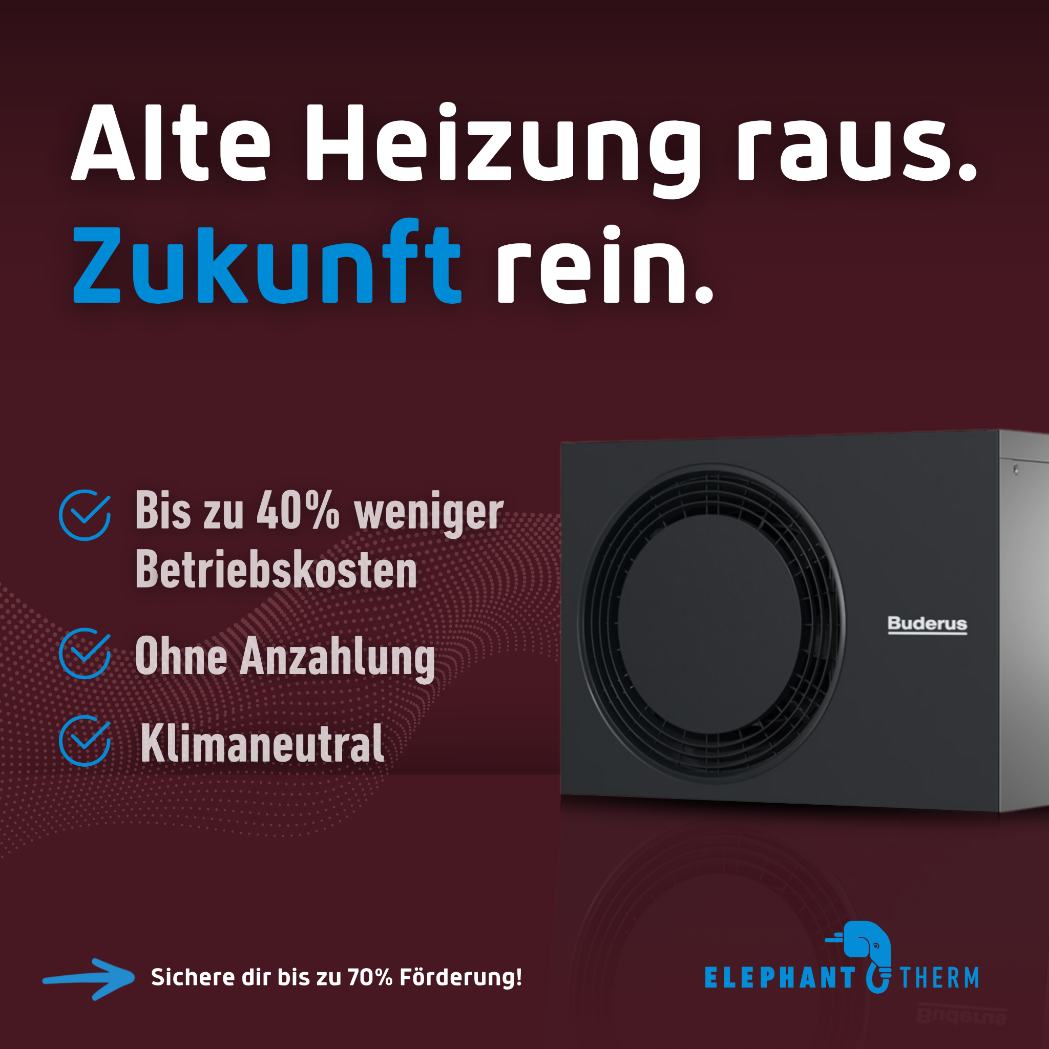 Elephant Therm Facebook ad: Jetzt unverbindliches Angebot sichern!