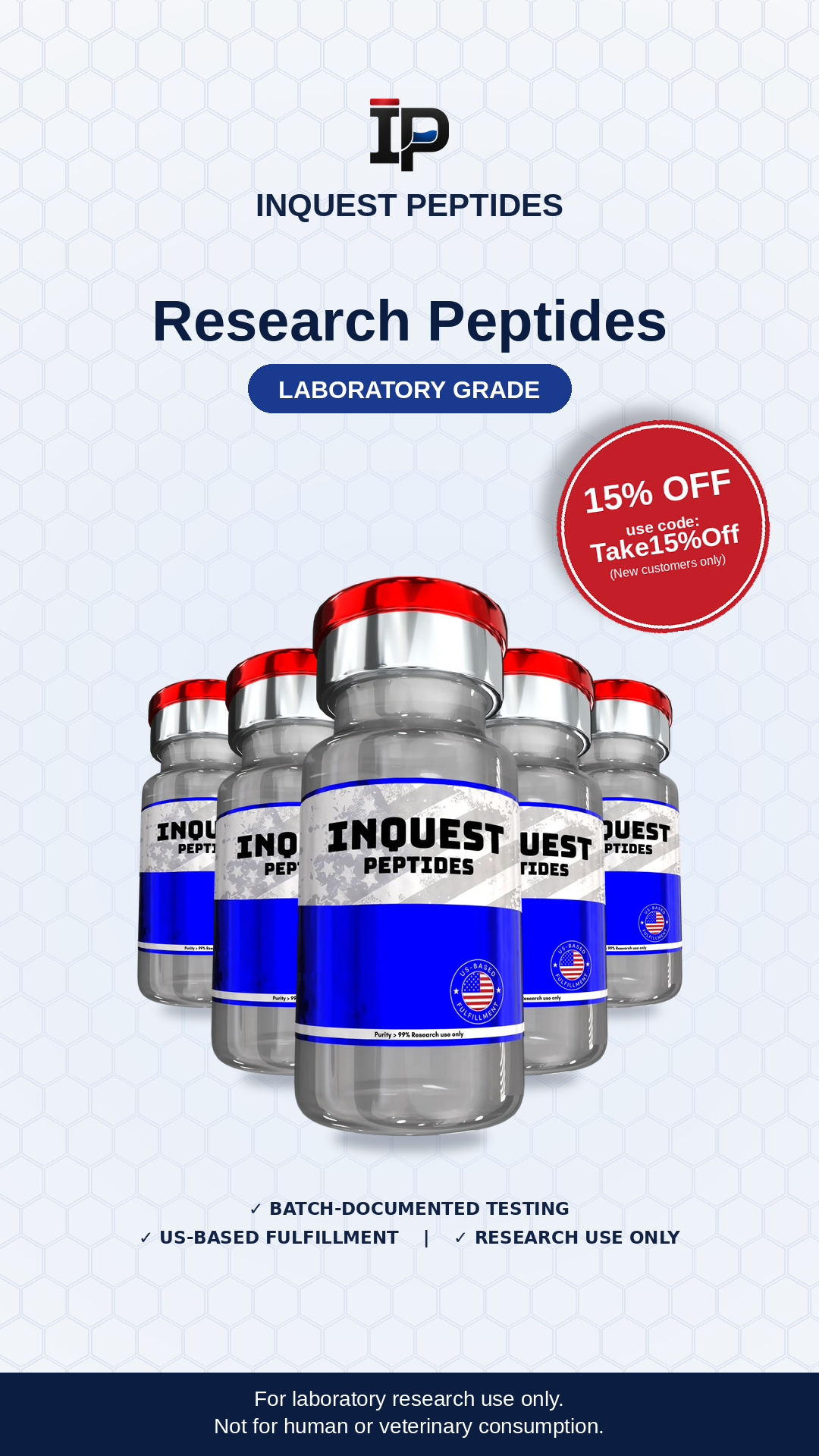 Inquest Pep Facebook ad: Trusted US Research Peptide Supplier