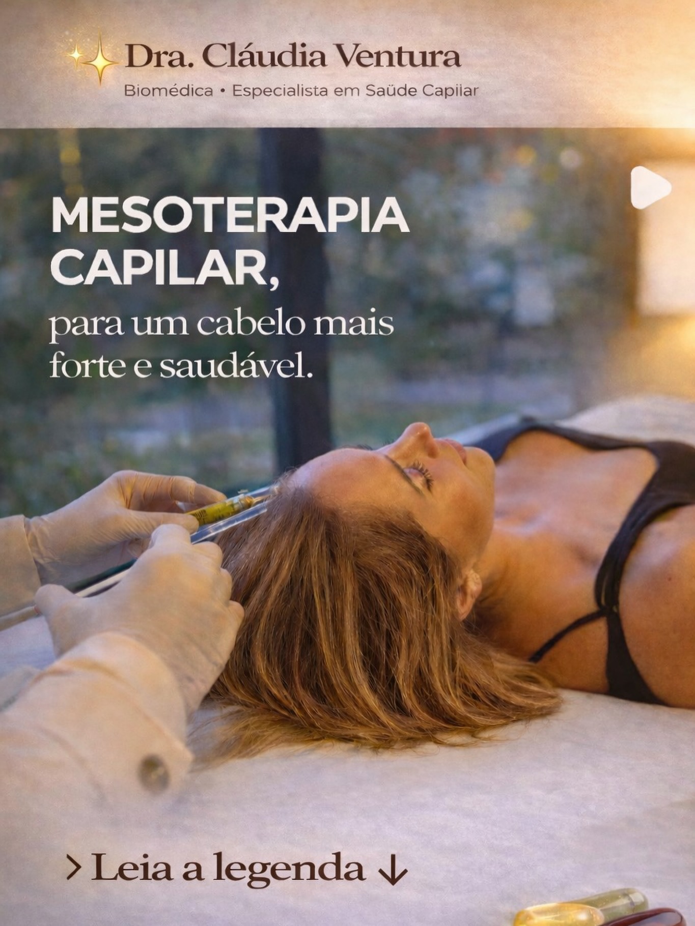 Dra Cláudia Ventura Facebook ad: Queda capilar: por que ela acontece?