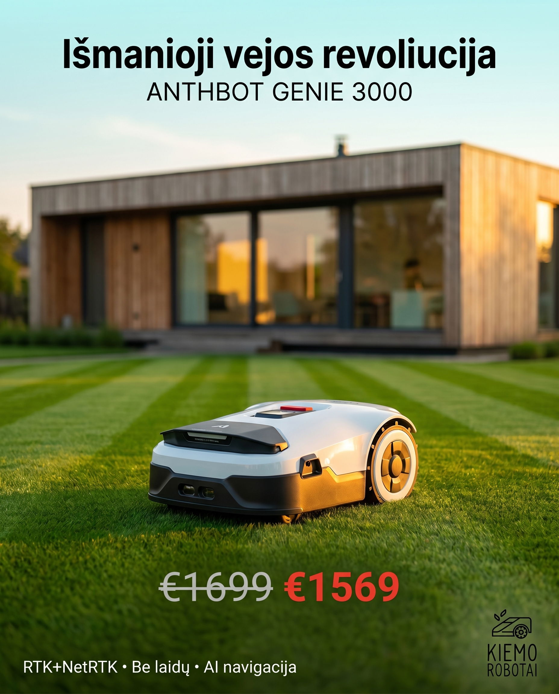 Anthbot Lietuva Facebook ad: Genie 3000, €130 nuolaida
