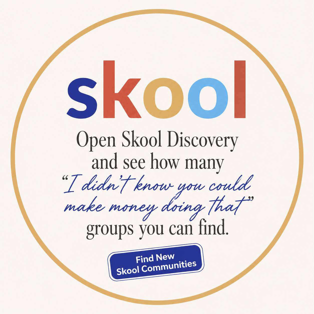 Skool Facebook ad