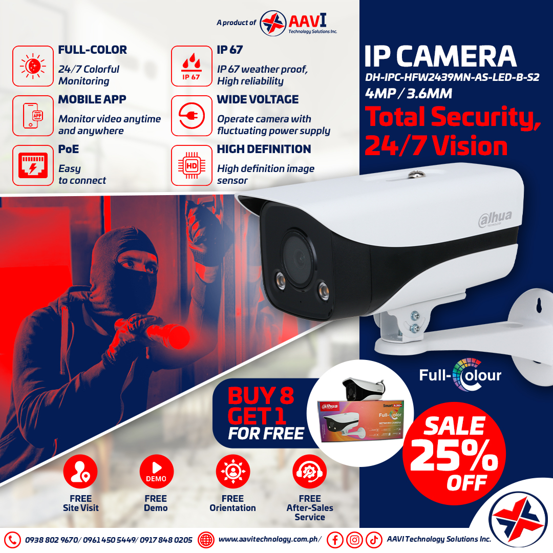 AAVI Technology Solutions Inc. Facebook ad: Secure your world with the latest in surveillance…