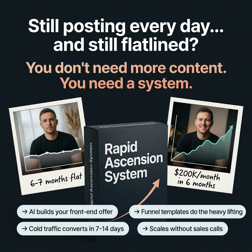 Rapid Ascension System Facebook ad: The Stranger To Buyer System Saving Flatlined Coaching…