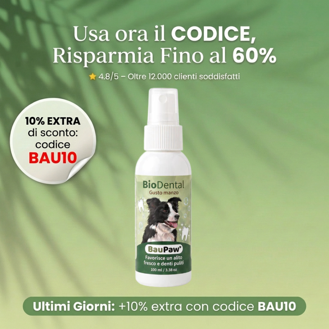 Amici a 4 Zampe Facebook ad: 5 secondi al giorno. Niente più detartrasi.