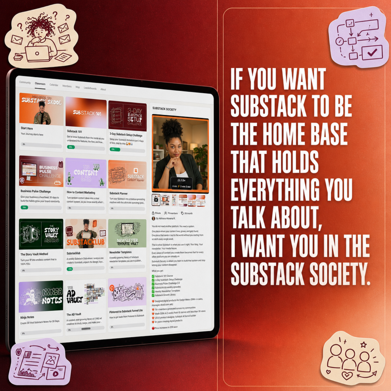 Adriana-Morena Personal Brand Designerin Facebook ad: Your Blog. Your Newsletter. Your Funnel.