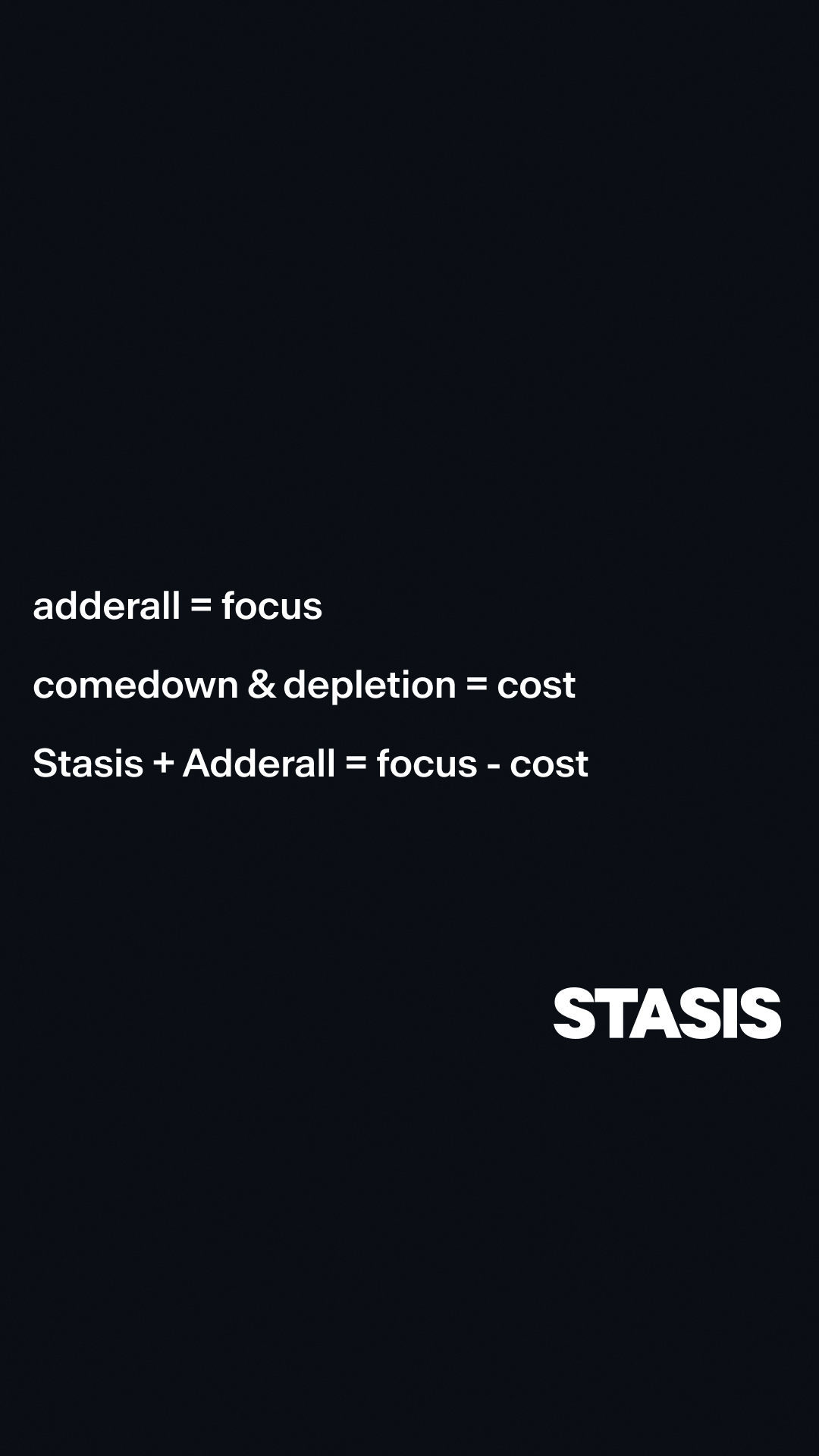 Stasis Facebook ad