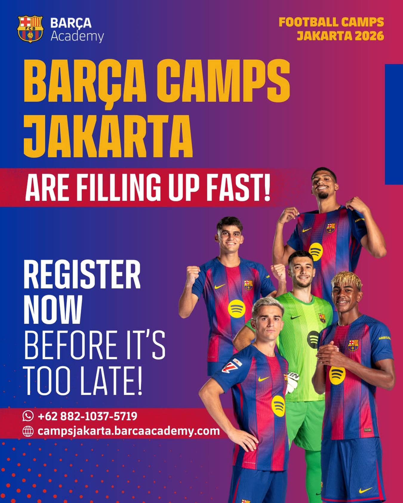 Talenta Group Facebook ad: Barรงa Academy Camps Jakarta 2026 are filling upโฆ