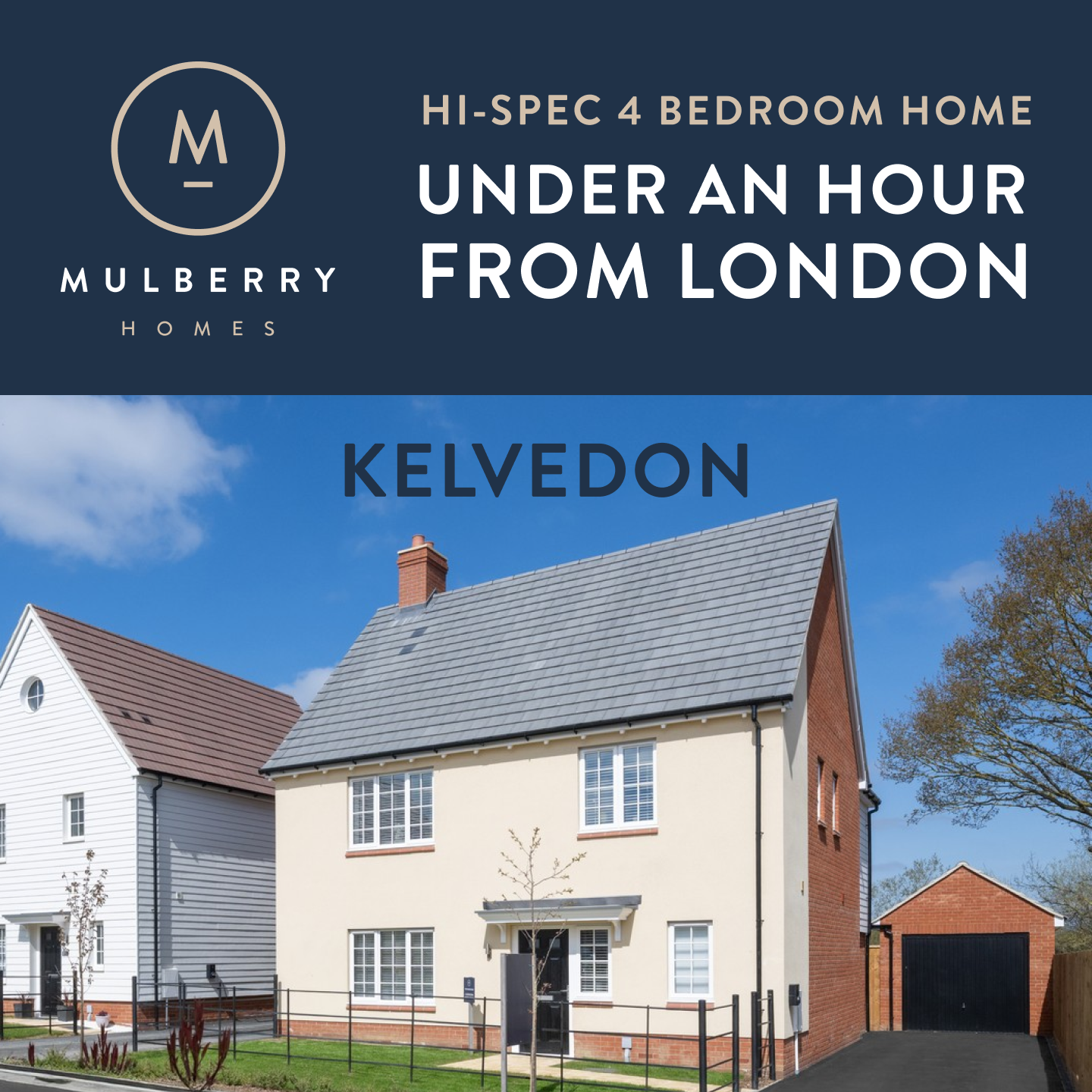 Mulberry Homes Facebook ad: Hi-spec 4 bedroom home at Kelvedon complete with…