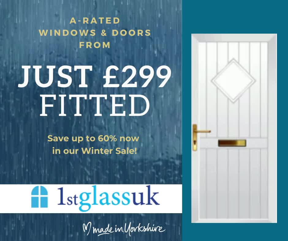 1st Glass UK Facebook ad: 0% Financing Available - Up to 3yrs