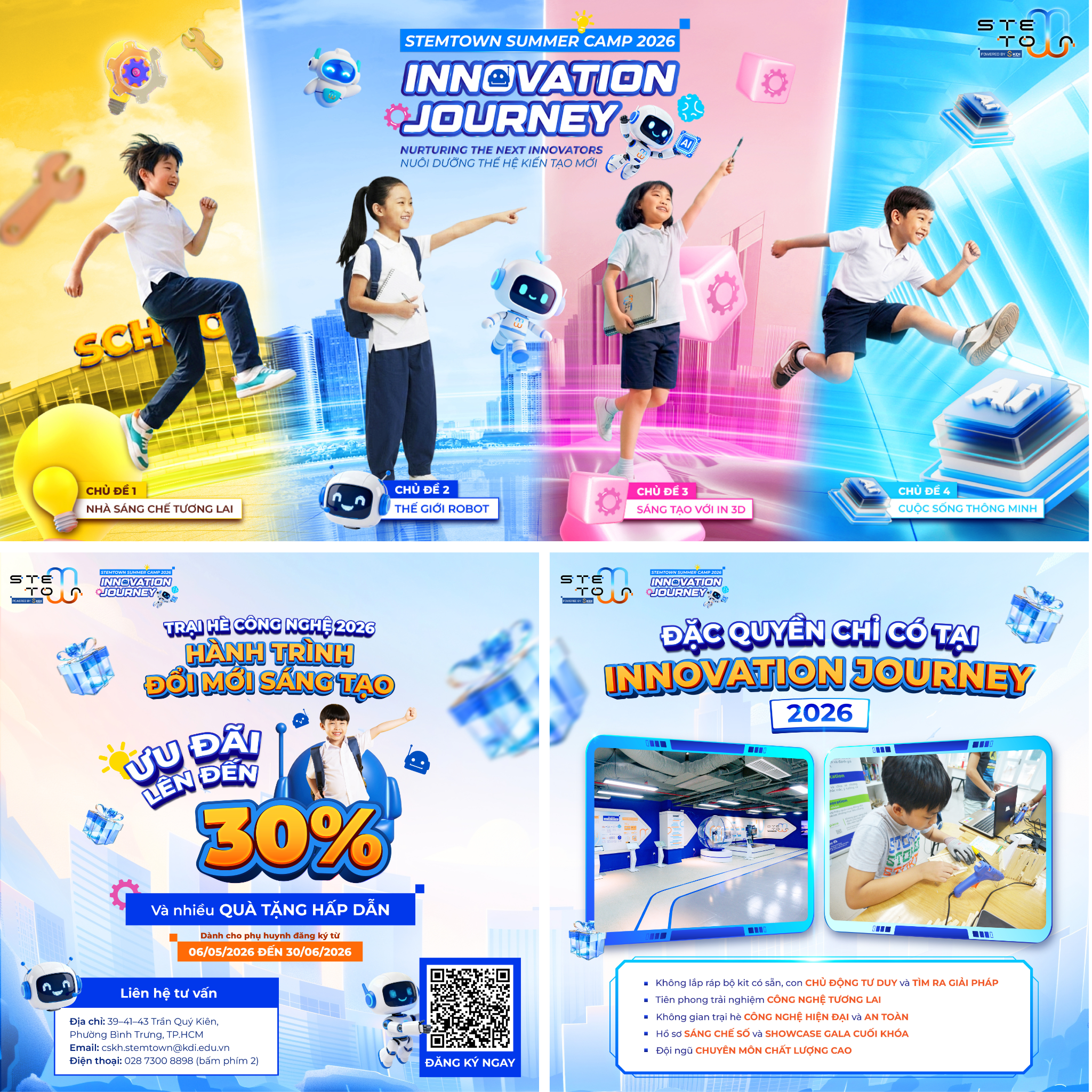 STEM TOWN - Trung Tâm Trải Nghiệm Khoa Học - Công Nghệ Facebook ad: Đăng ký nhận tư vấn