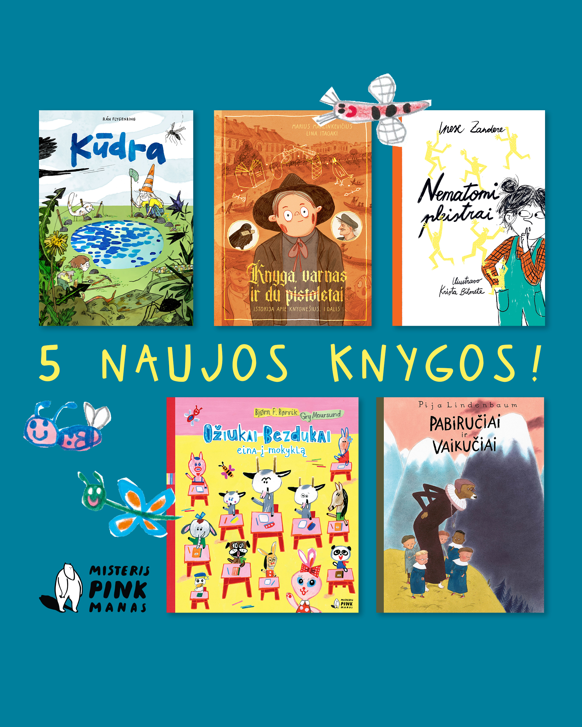 Misteris Pinkmanas Facebook ad: 5 naujos knygos vaikams!