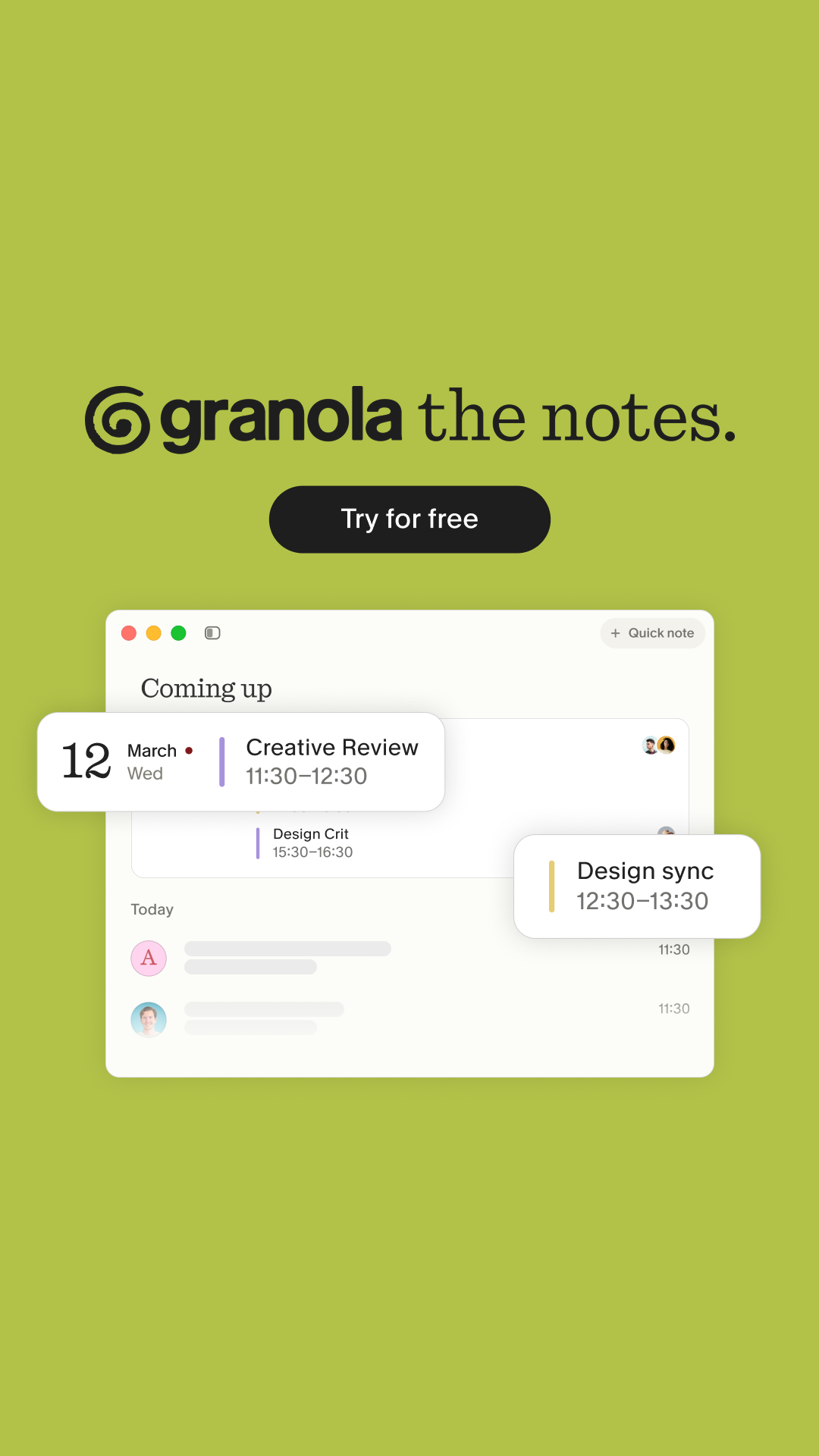 Granola ai Facebook ad