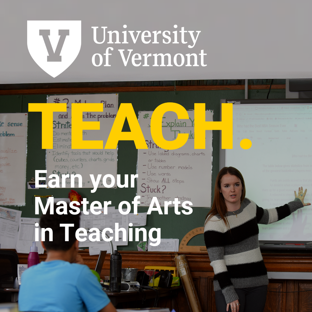 College of Education and Social Services at UVM Facebook ad from May 12, 2025