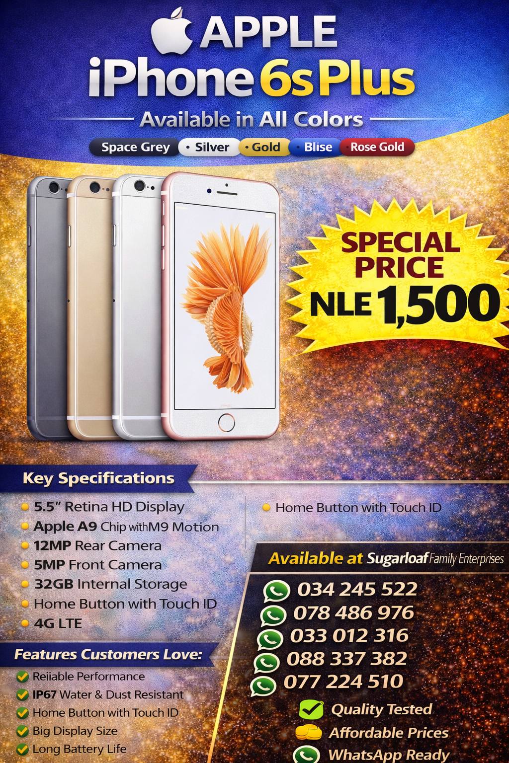 KD LOAF Zphones Facebook ad: AFFORDABLE UNDER NLE3000 PHONES.