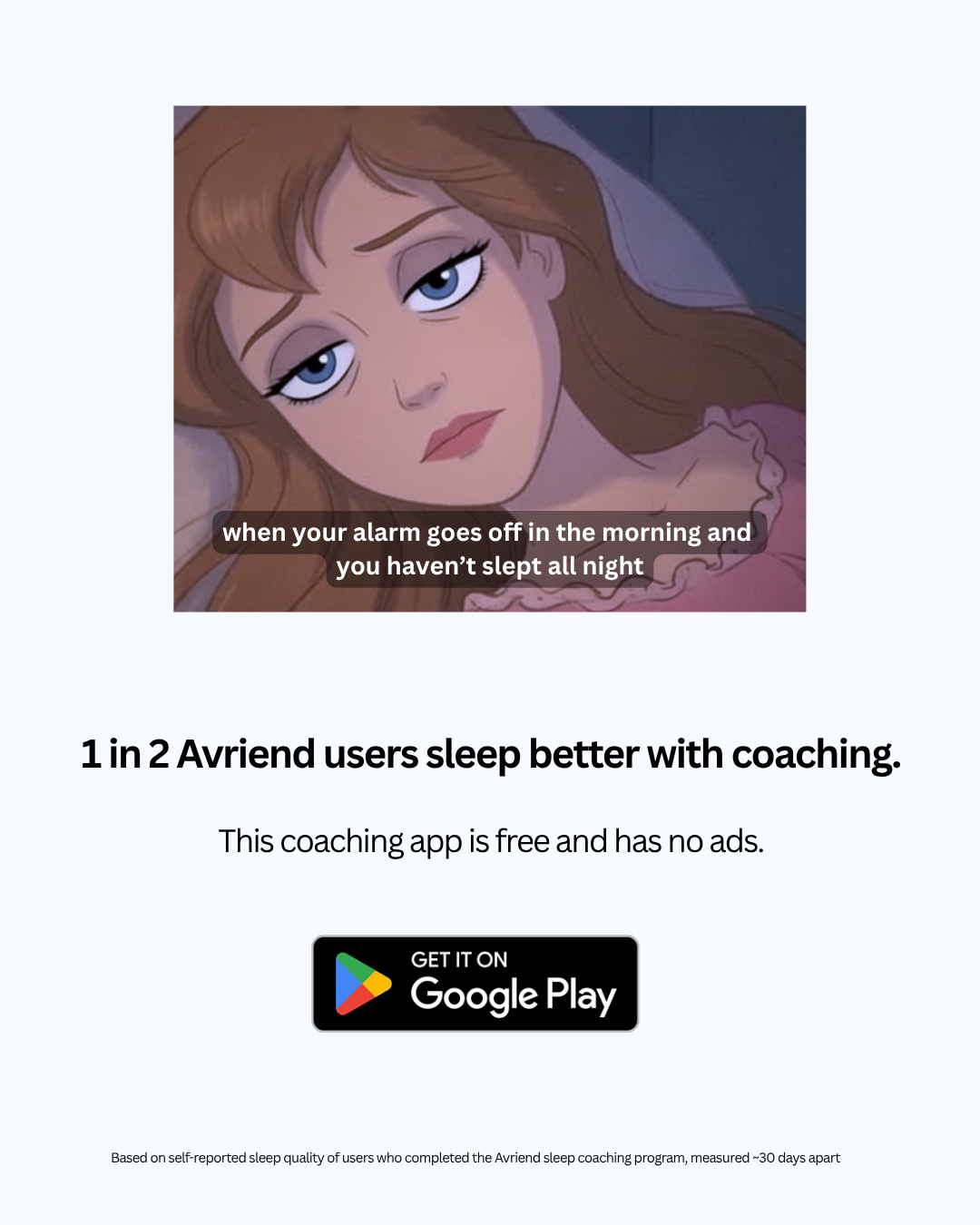 Avriend Facebook ad: Haven’t Slept All Night?
