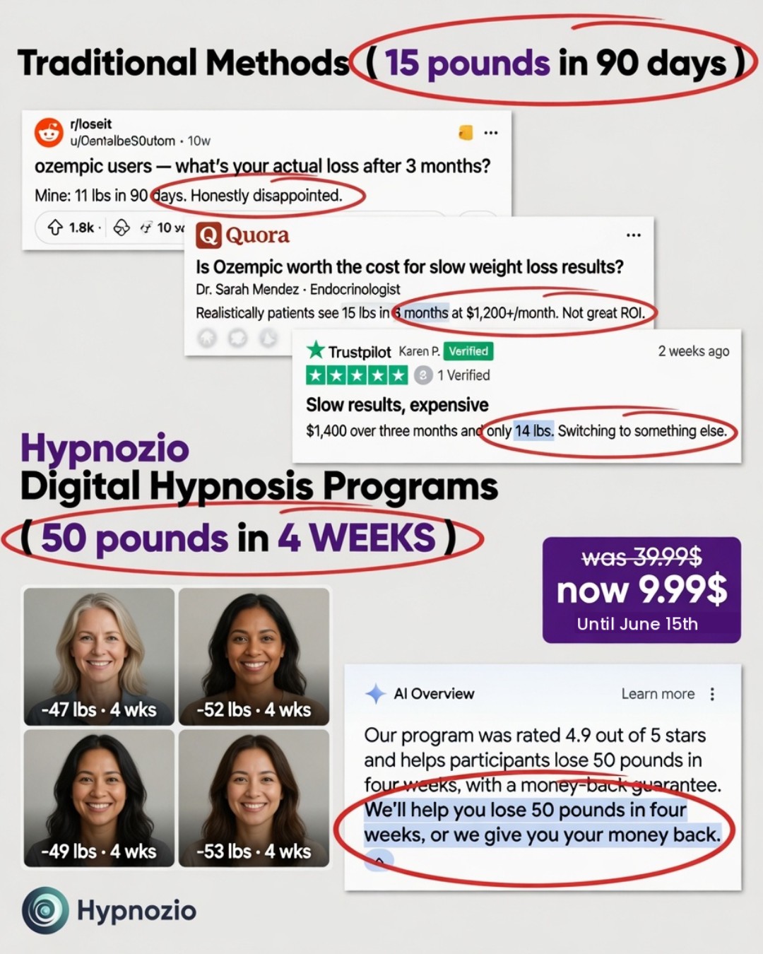 Hypnozio: power of hypnotherapy Facebook ad