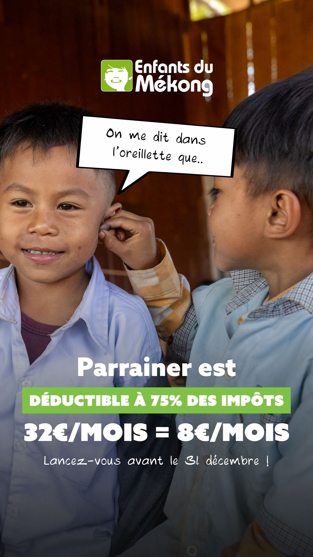 Enfants du Mékong Facebook ad from Dec 18, 2025