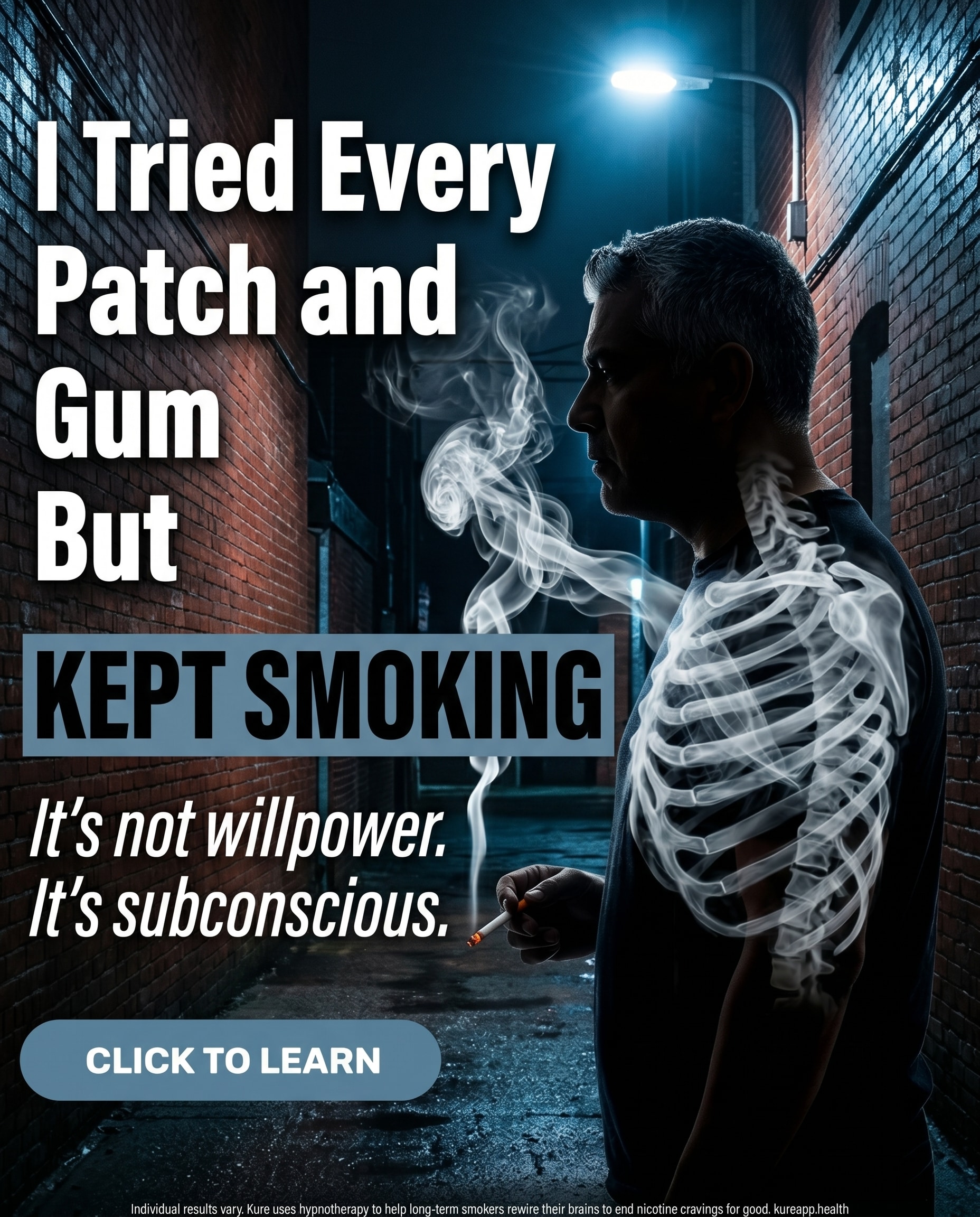 Hypnosis to Stop Smoking Facebook ad